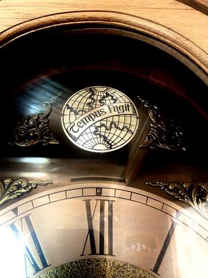 WORKING TRIPLE CHIME TEMPUS FUGIT GRANDFATHER CLOCK HAND CRAFTED IN BOULDER, CO.