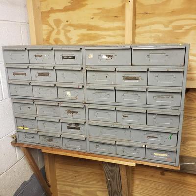 34 Drawers-Two Metal Cabinets and Contents (B3-KD)
