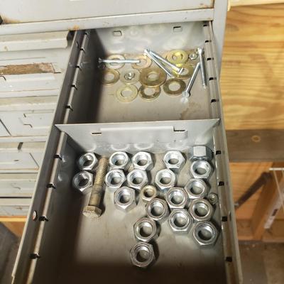 34 Drawers-Two Metal Cabinets and Contents (B3-KD)