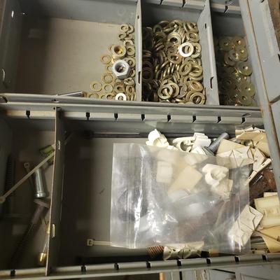 34 Drawers-Two Metal Cabinets and Contents (B3-KD)