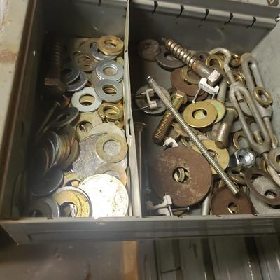 34 Drawers-Two Metal Cabinets and Contents (B3-KD)