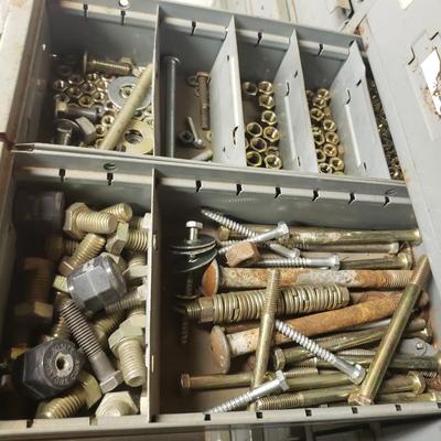34 Drawers-Two Metal Cabinets and Contents (B3-KD)