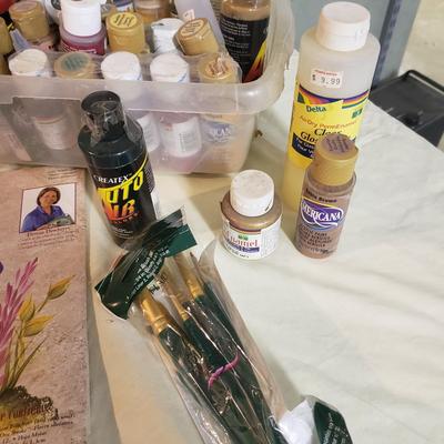 Stencils, Learn to Paint, Brushes & Acrylic Paints (B4-KD)