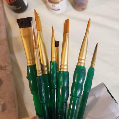 Stencils, Learn to Paint, Brushes & Acrylic Paints (B4-KD)