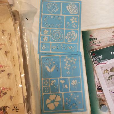 Stencils, Learn to Paint, Brushes & Acrylic Paints (B4-KD)