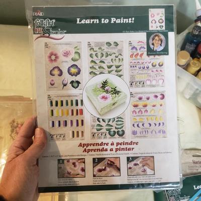 Stencils, Learn to Paint, Brushes & Acrylic Paints (B4-KD)
