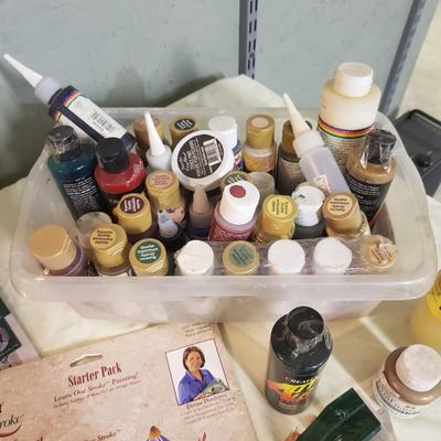 Stencils, Learn to Paint, Brushes & Acrylic Paints (B4-KD)