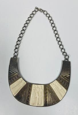 Egyptian Inspired Heavy and Chunky Statement Necklace