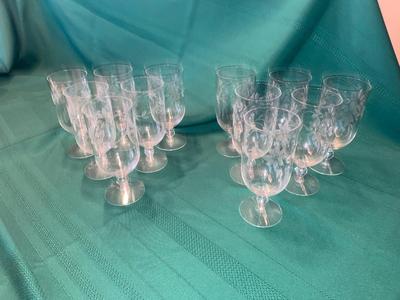 BEAUTIFUL ETCHED GLASSES