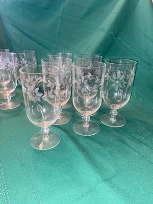 BEAUTIFUL ETCHED GLASSES