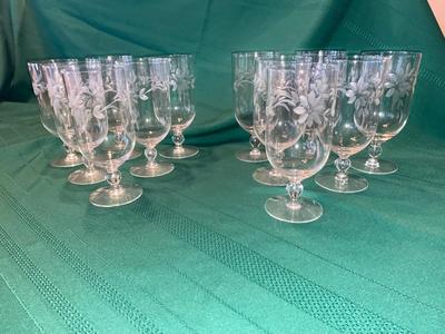 BEAUTIFUL ETCHED GLASSES