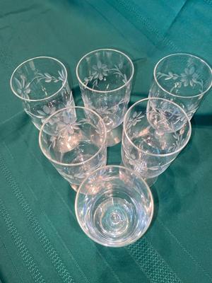 BEAUTIFUL ETCHED GLASSES