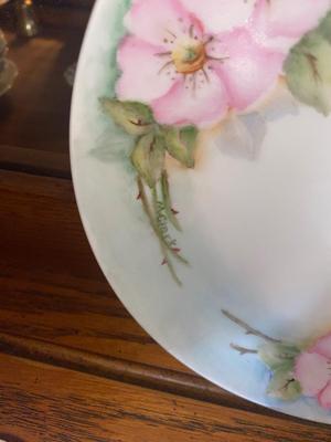 ANTIQUE CHINA PAINTED BY M CLARK