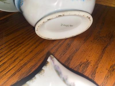ANTIQUE CHINA PAINTED BY M CLARK