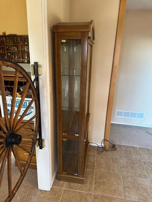 DOUBLE CURIO TEMPEST OAK CABINET
