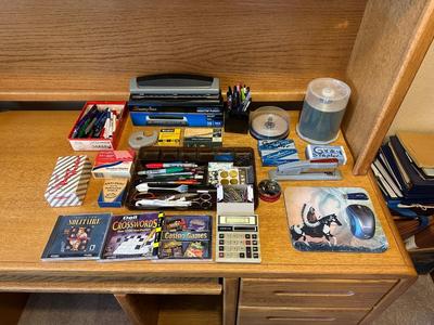 COMPUTER GAMES ON DISC, 3 HOLE PUNCH AND MORE