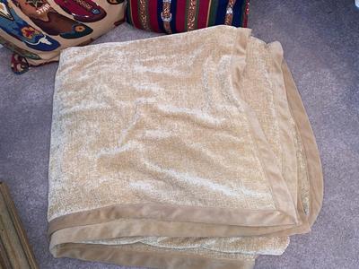 FULL SIZE CHANEL BLANKET AND THROW PILLOWS
