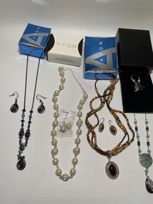 NIB Avon necklace & earrings sets