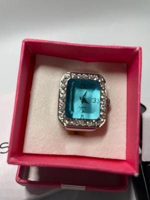 NIB Avon Ring watch, Breast Cancer Awareness bracelet, Love at First Sight earrings