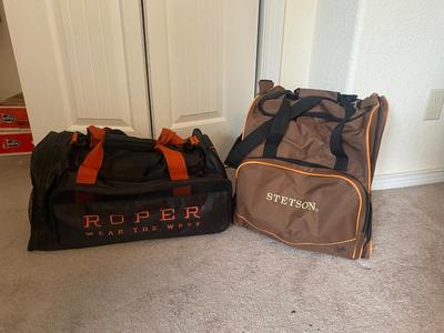 LIKE NEW ROPER DUFFEL & STETSON BOOT BAG