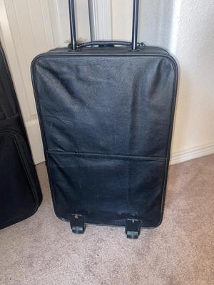 DELSEY SUITCASE AND NEAT CARRY ON THAT DOUBLES AS A BRIEFCASE