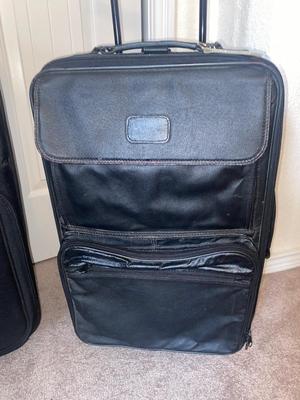 DELSEY SUITCASE AND NEAT CARRY ON THAT DOUBLES AS A BRIEFCASE