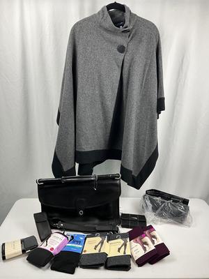 Lot K 339 NWT Jones New York Ladies Cape Leather Briefcase Organizer Wallet