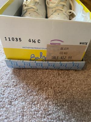 VINTAGE BABY SHOES, DECORATIVE ROCKING HORSE AND CLOCK