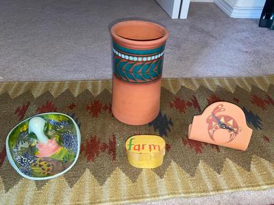 CLAY SOMBRERO FROM THE ALAMO AND OTHER SOUTHWESTERN STYLE DECOR