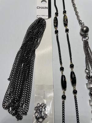 Silver & black necklaces
