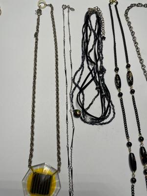 Silver & black necklaces