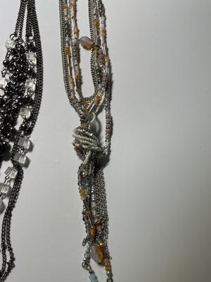 Silver & black necklaces