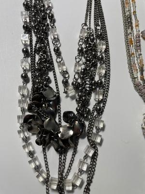 Silver & black necklaces