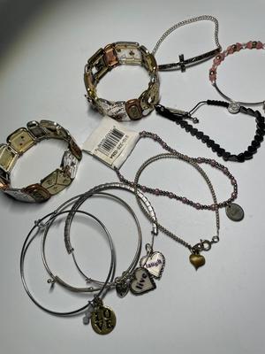 Bracelets (10) including MOTHER bracelet