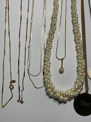 Pearl & gold-tone necklaces