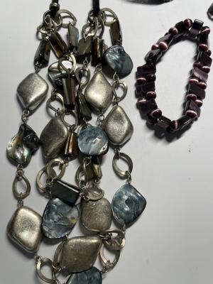Purple-tone necklaces & bracelets