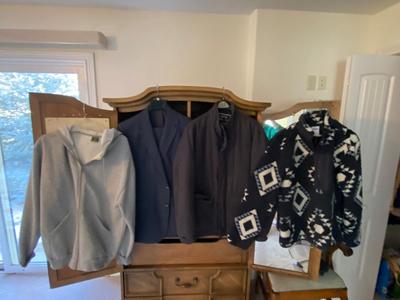 LIKE NEW MEN’S APT 9 COAT, WESTERN STYLE SUIT AND OTHER MEN'S OUTERWEAR