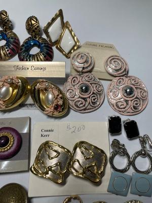 Large lot clip-on earrings