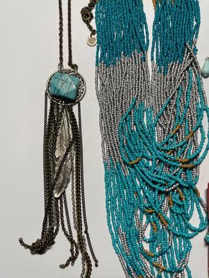 Turquoise colored jewelry