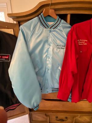 VINTAGE VENDOR SPONSORED JACKETS AND VETERAN EMBROIDERED WINDBREAKER