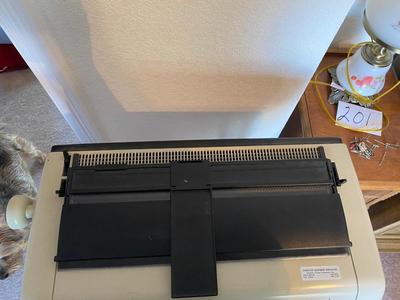 OLYMPIA TYPEWRITER AND TYPEWRITER TABLE