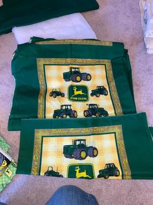 JOHN DEERE AND OTHER MATERIAL FOR SEWING PROJECTS