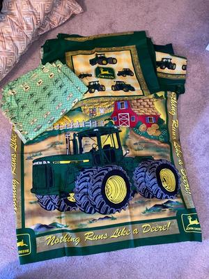 JOHN DEERE AND OTHER MATERIAL FOR SEWING PROJECTS