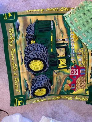 JOHN DEERE AND OTHER MATERIAL FOR SEWING PROJECTS