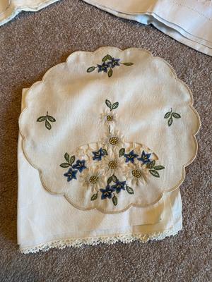 EMBROIDERED TEA TOWELS, NAPKINS, PILLOW CASES AND MORE!