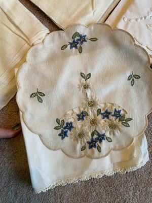 EMBROIDERED TEA TOWELS, NAPKINS, PILLOW CASES AND MORE!