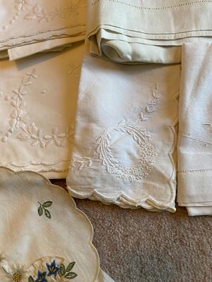 EMBROIDERED TEA TOWELS, NAPKINS, PILLOW CASES AND MORE!