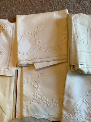 EMBROIDERED TEA TOWELS, NAPKINS, PILLOW CASES AND MORE!