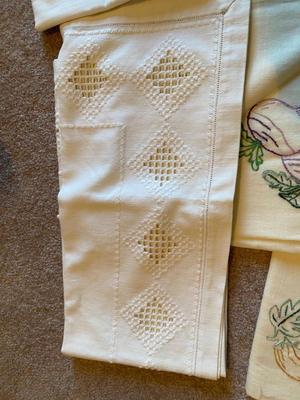 EMBROIDERED TEA TOWELS, NAPKINS, PILLOW CASES AND MORE!