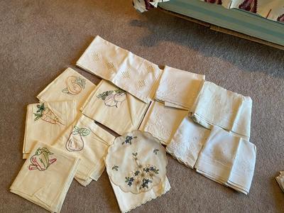EMBROIDERED TEA TOWELS, NAPKINS, PILLOW CASES AND MORE!